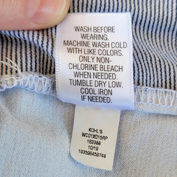 Kohl's ~ Navy Striped Pants ~ Size 16 - Picture 6 of 6